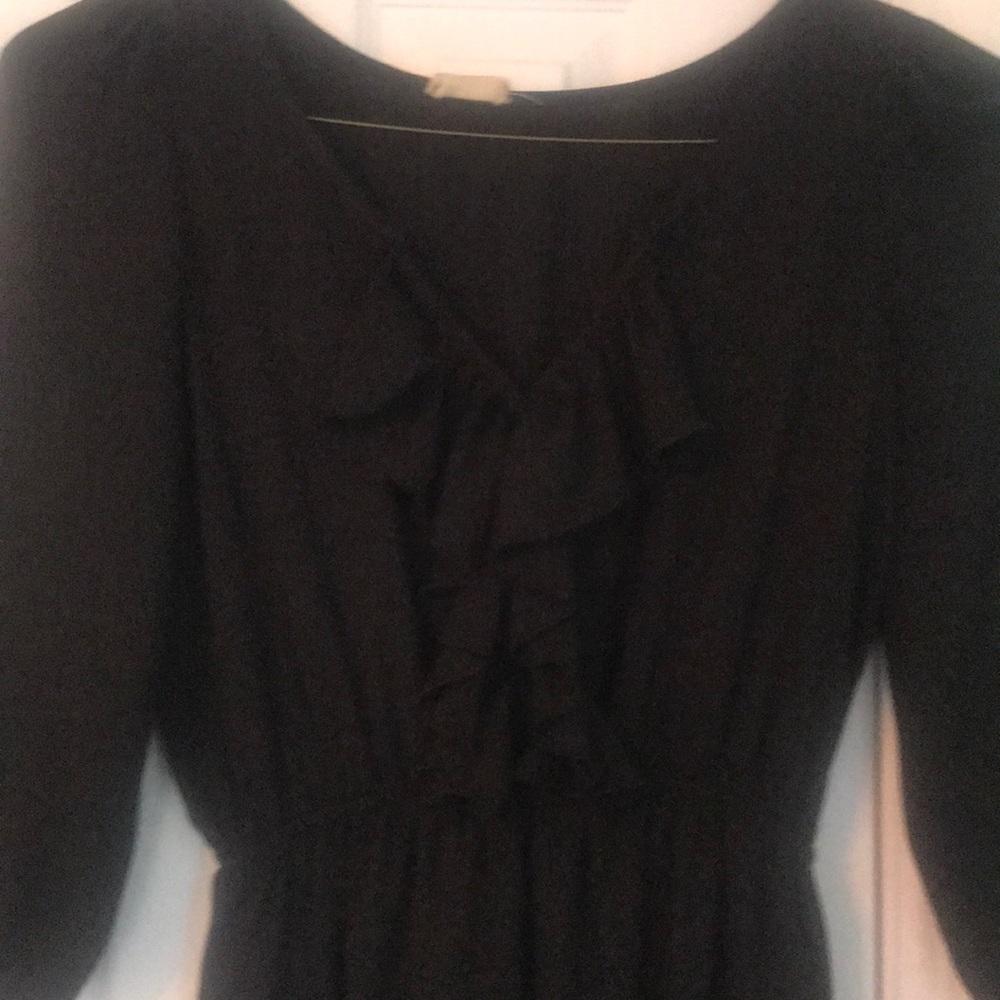 Black Dress with Ruffle